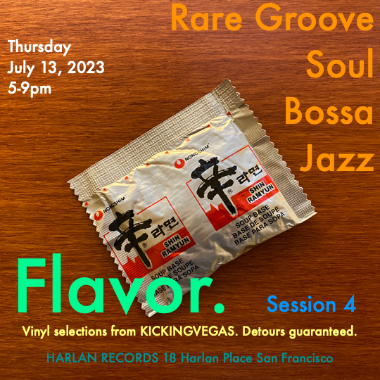 Flyer for Flavor #4 at Harlan Records SF